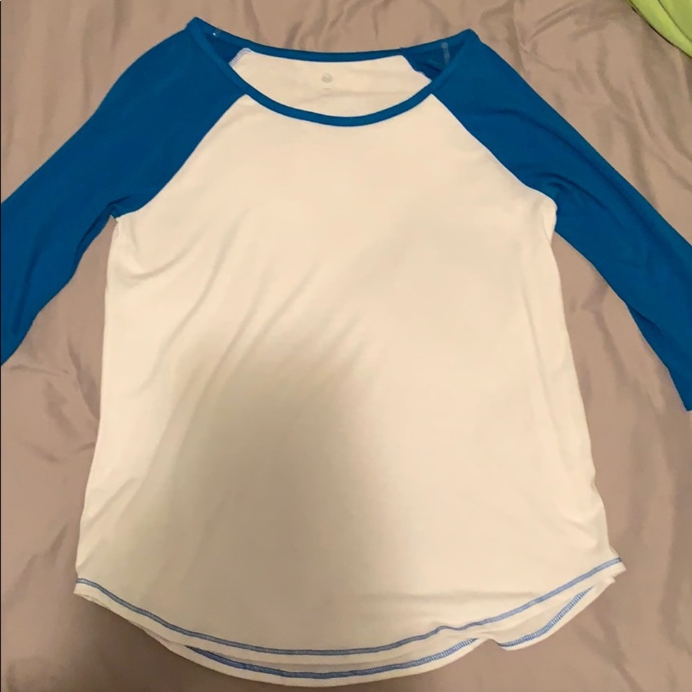 Blue/White Baseball 3/4 Length Shirt